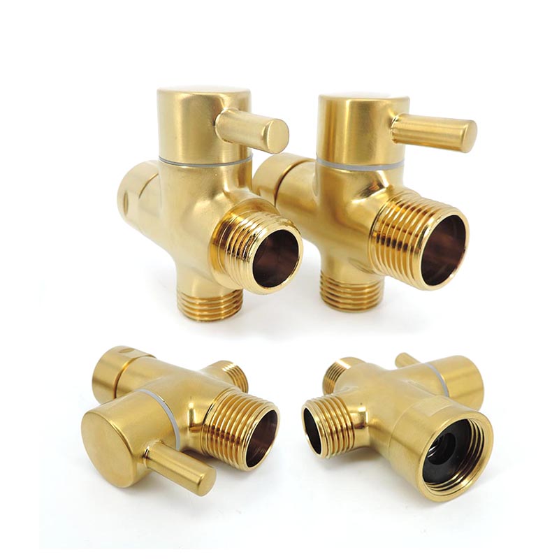 Robinet WC 3 voies doré