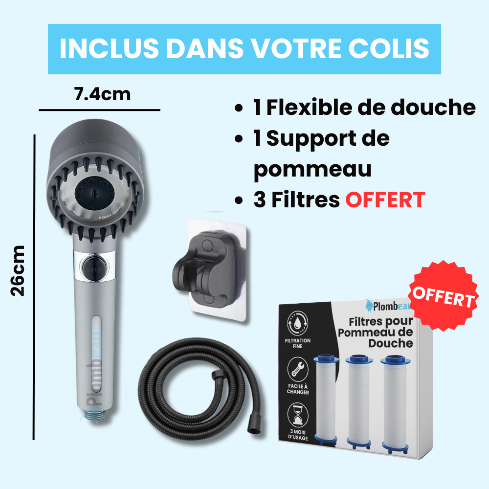 Pommeau de Douche Massant Économique PLOMBEAU