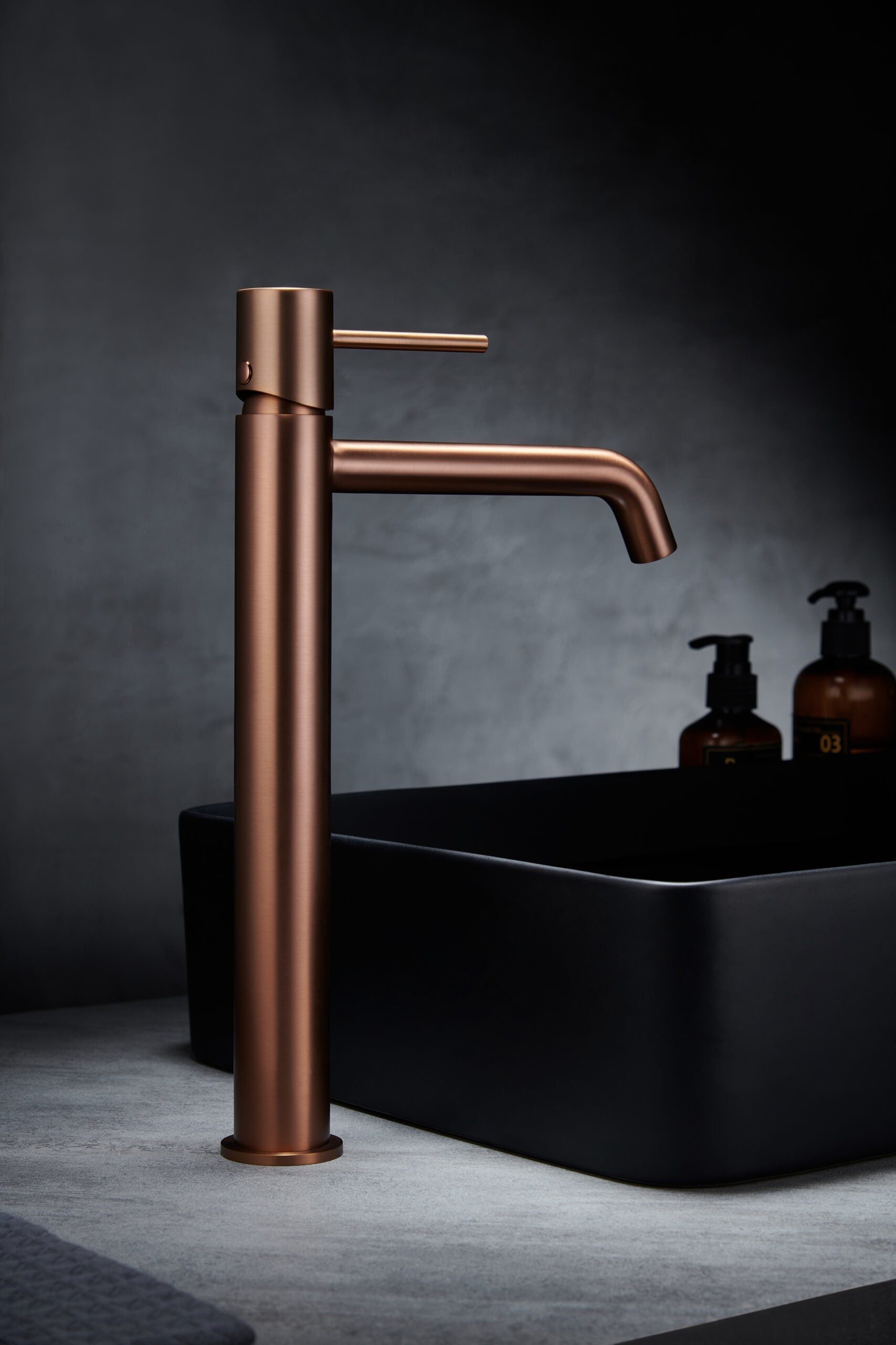 Robinet mitigeur salle de bain - Or Rose Pur ROBINETO