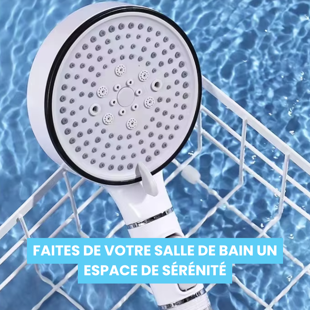 Pommeau de Douche Anti Calcaire Noir