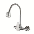 Robinet cuisine mural avec douchette flexible et mitigeur monocommande