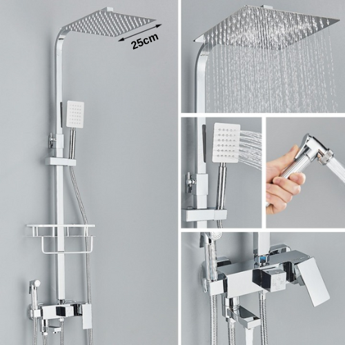 Pommeau de Douche 4-en-1 Moderne PLOMBEAU