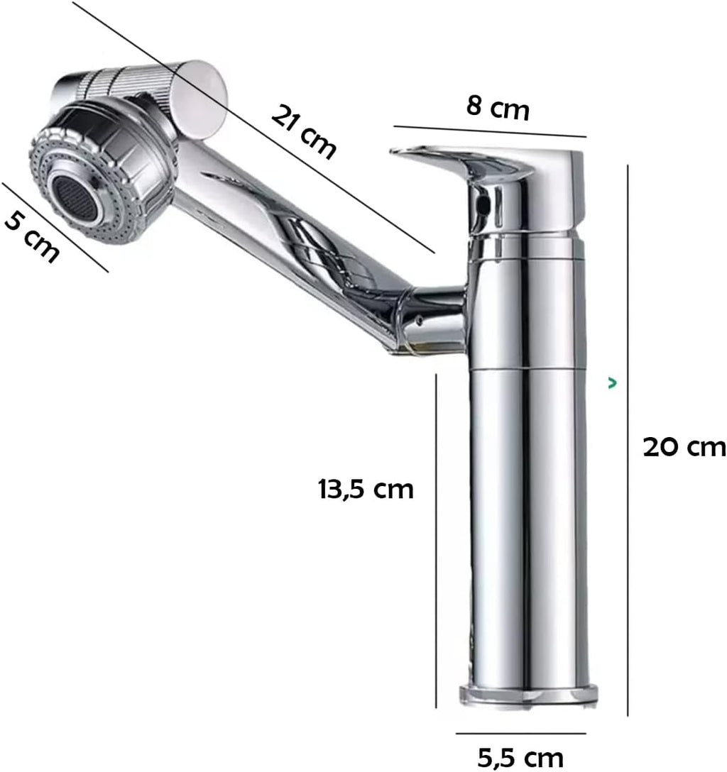 Robinet Salle de Bain Rotatif 360 Degrés PLOMBEAU