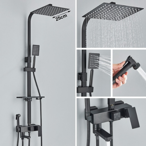Pommeau de Douche 4-en-1 Moderne PLOMBEAU