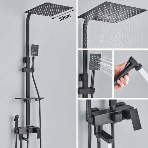 Pommeau de Douche 4-en-1 Moderne PLOMBEAU