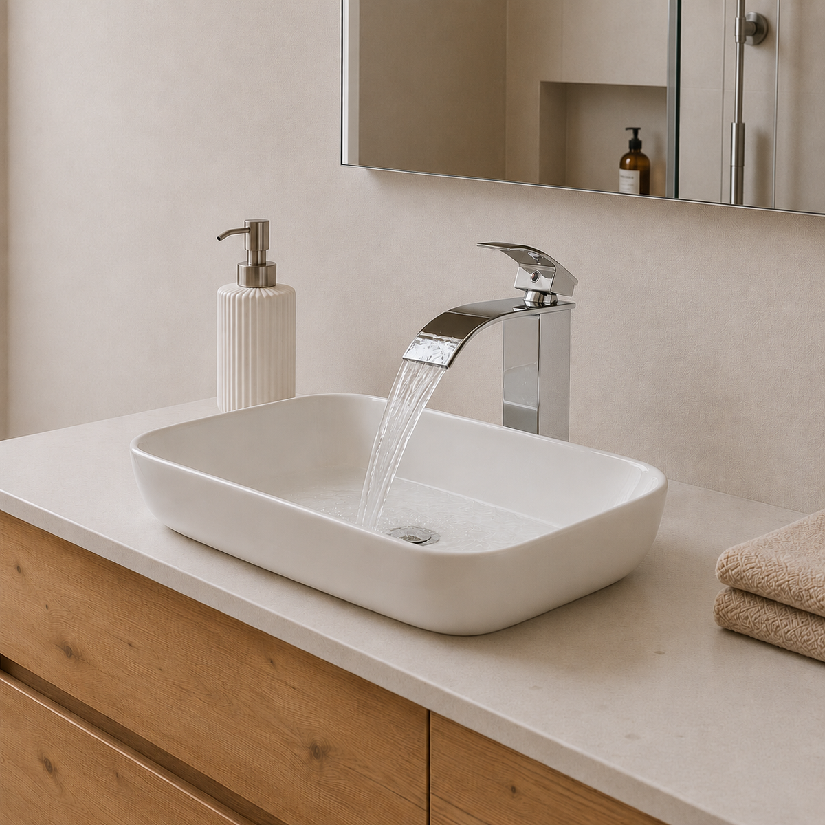 Robinet Cascade Haut Pour Vasque