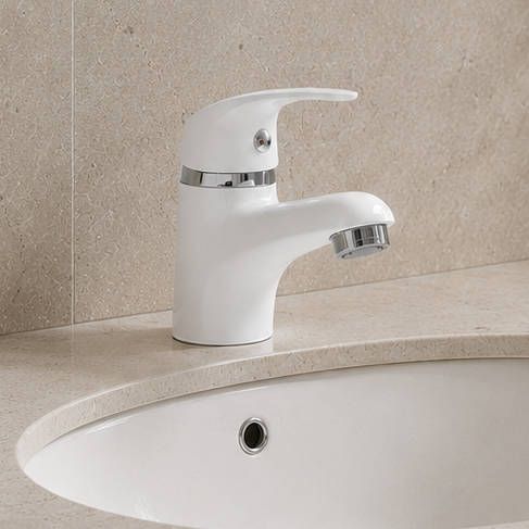 Robinet Blanc Lavabo Salle De Bain