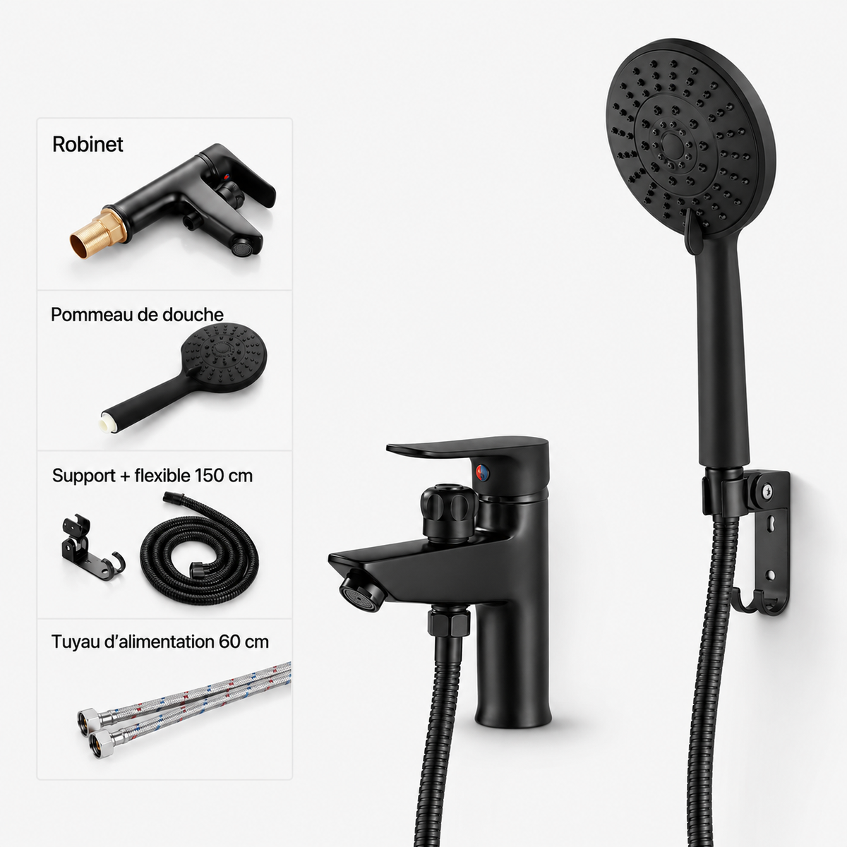 Robinet Baignoire Avec Douchette Monotrou