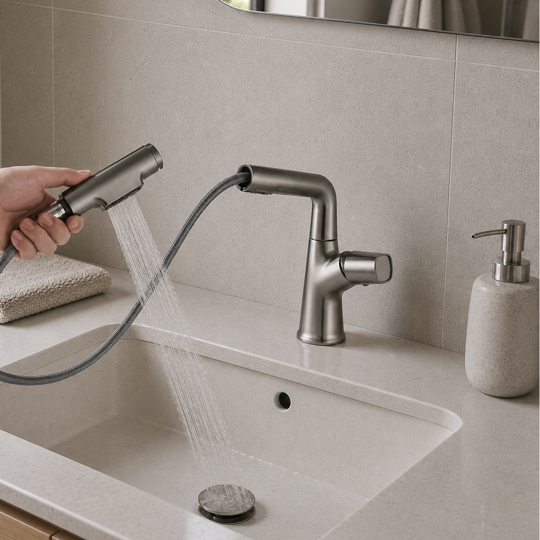 Robinet Avec Douchette Salle de Bain