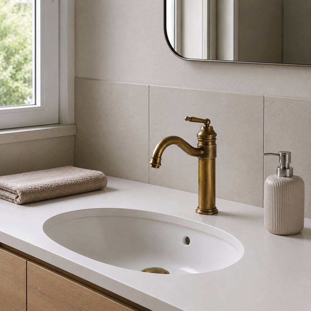 Robinet Bronze Lavabo - Mitigeur Vintage