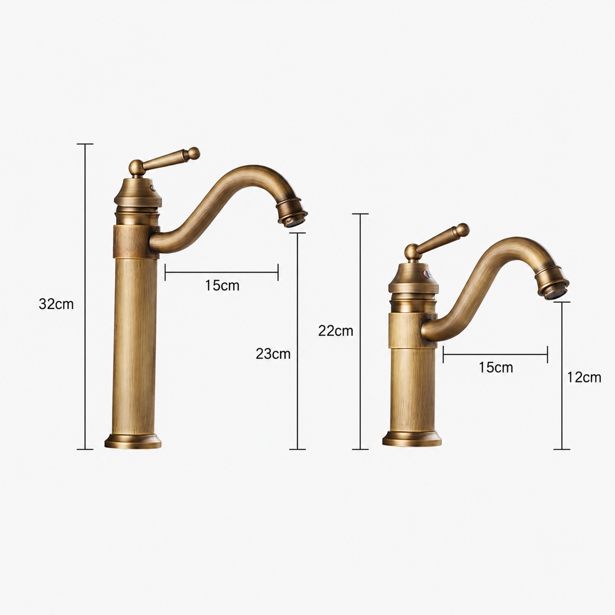 Robinet Bronze Lavabo - Mitigeur Vintage