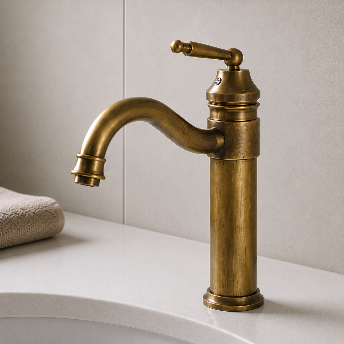 Robinet Bronze Lavabo - Mitigeur Vintage