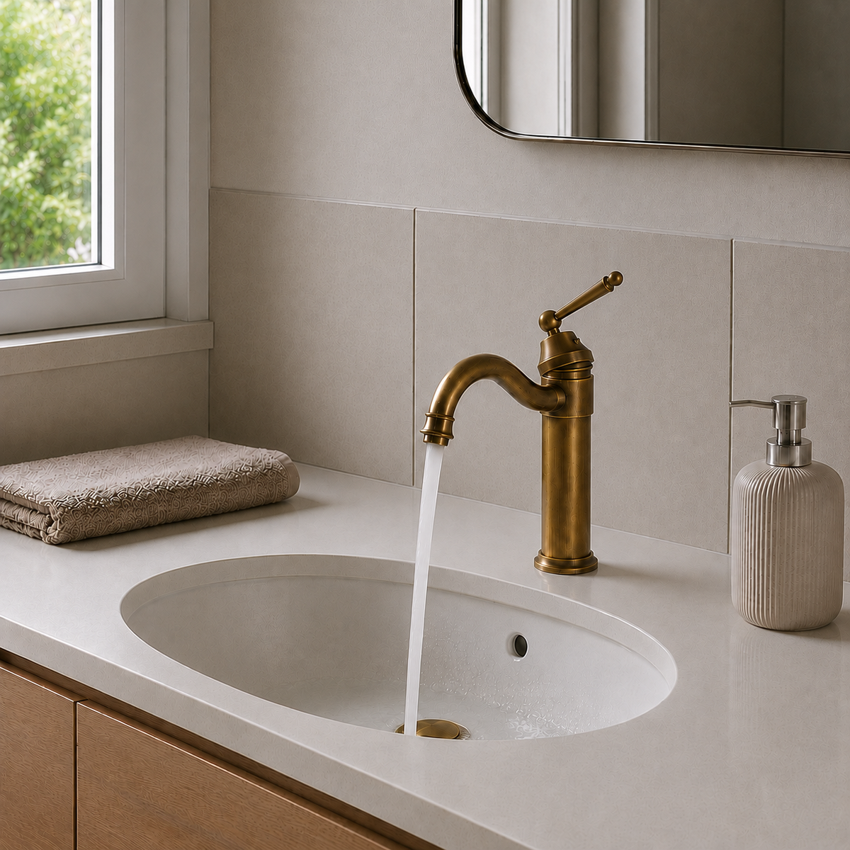 Robinet Bronze Lavabo - Mitigeur Vintage