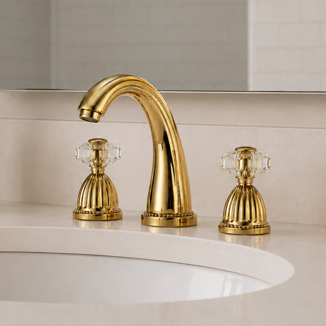 Robinet Lavabo 3 trous Retro