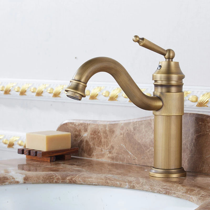 Robinet Bronze Lavabo - Mitigeur Vintage