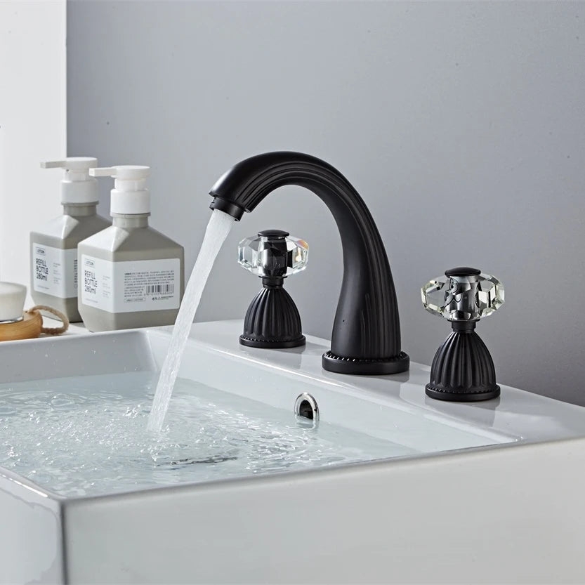 Robinet Lavabo 3 trous Retro