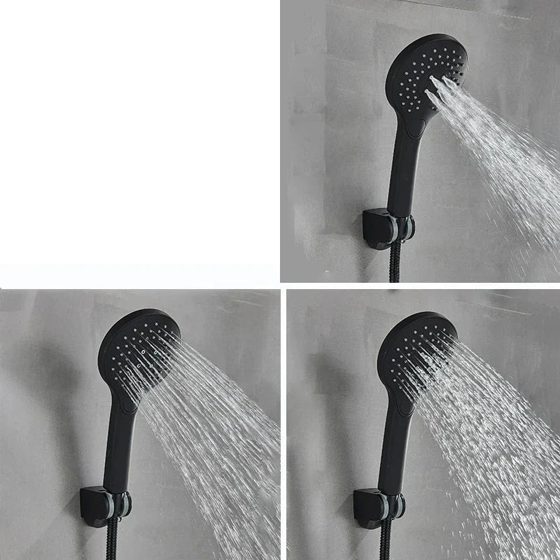 Robinet Baignoire Noir 3 Modes de Jets