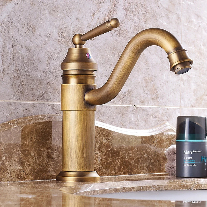 Robinet Bronze Lavabo - Mitigeur Vintage