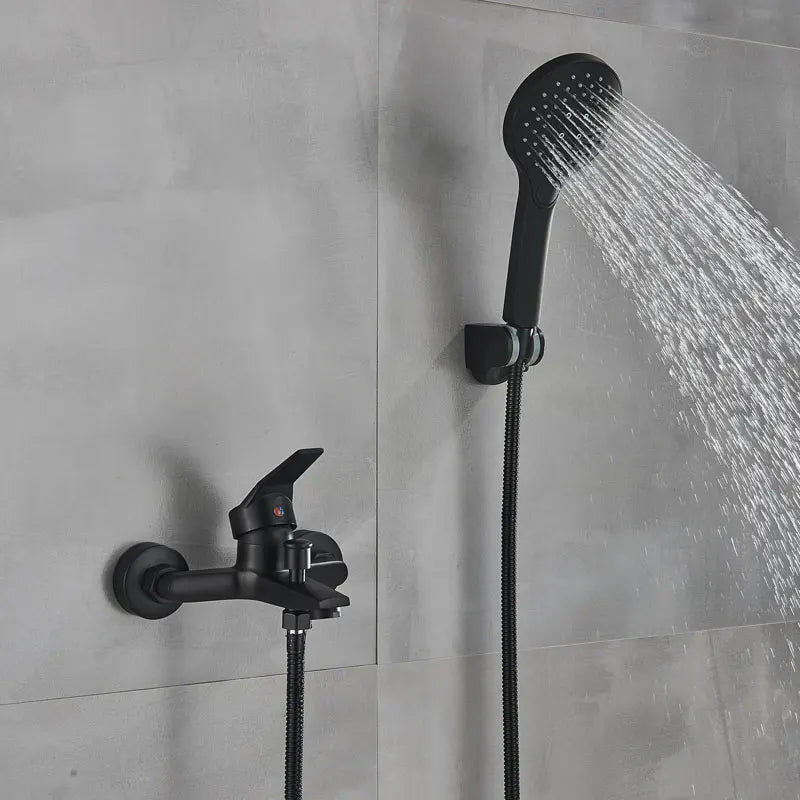 Robinet Baignoire Noir 3 Modes de Jets