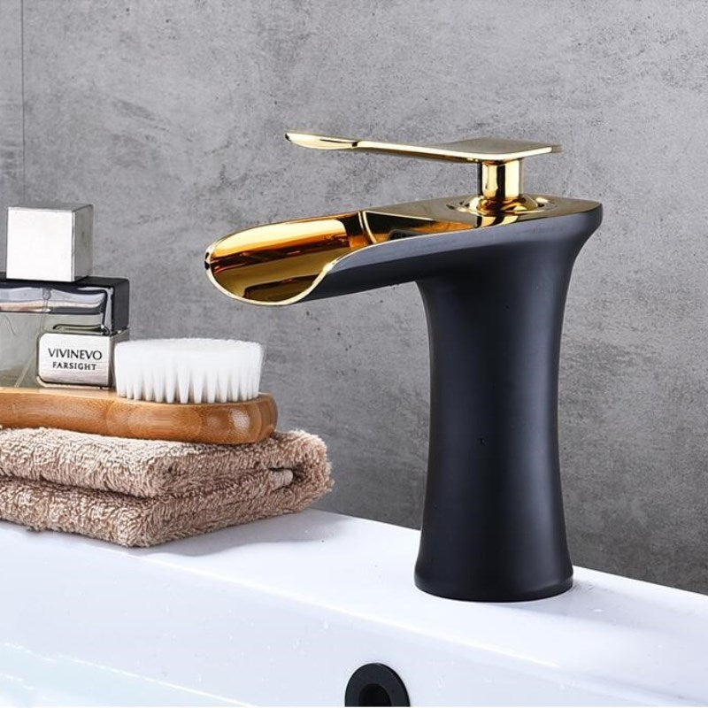 Robinet de salle de bain effet Cascade Luxueux (+Tuyau Offert) PLOMBEAU