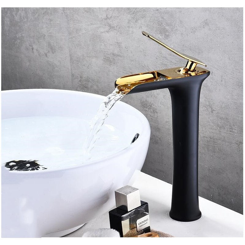 Robinet de salle de bain effet Cascade Luxueux (+Tuyau Offert) PLOMBEAU