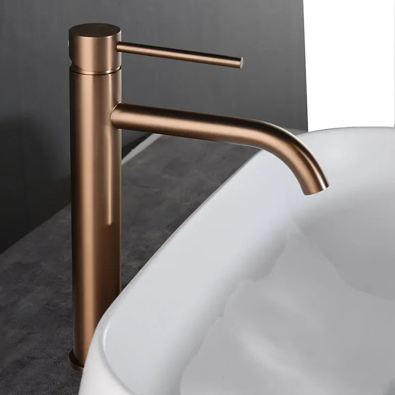 Robinet mitigeur salle de bain - Or Rose Pur ROBINETO