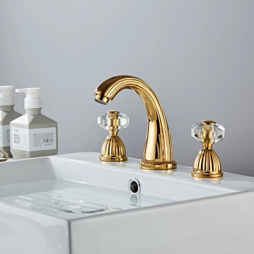 Robinet Lavabo 3 trous Retro