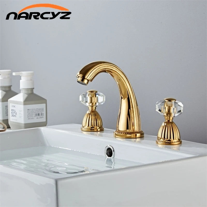 Robinet Lavabo 3 trous Retro