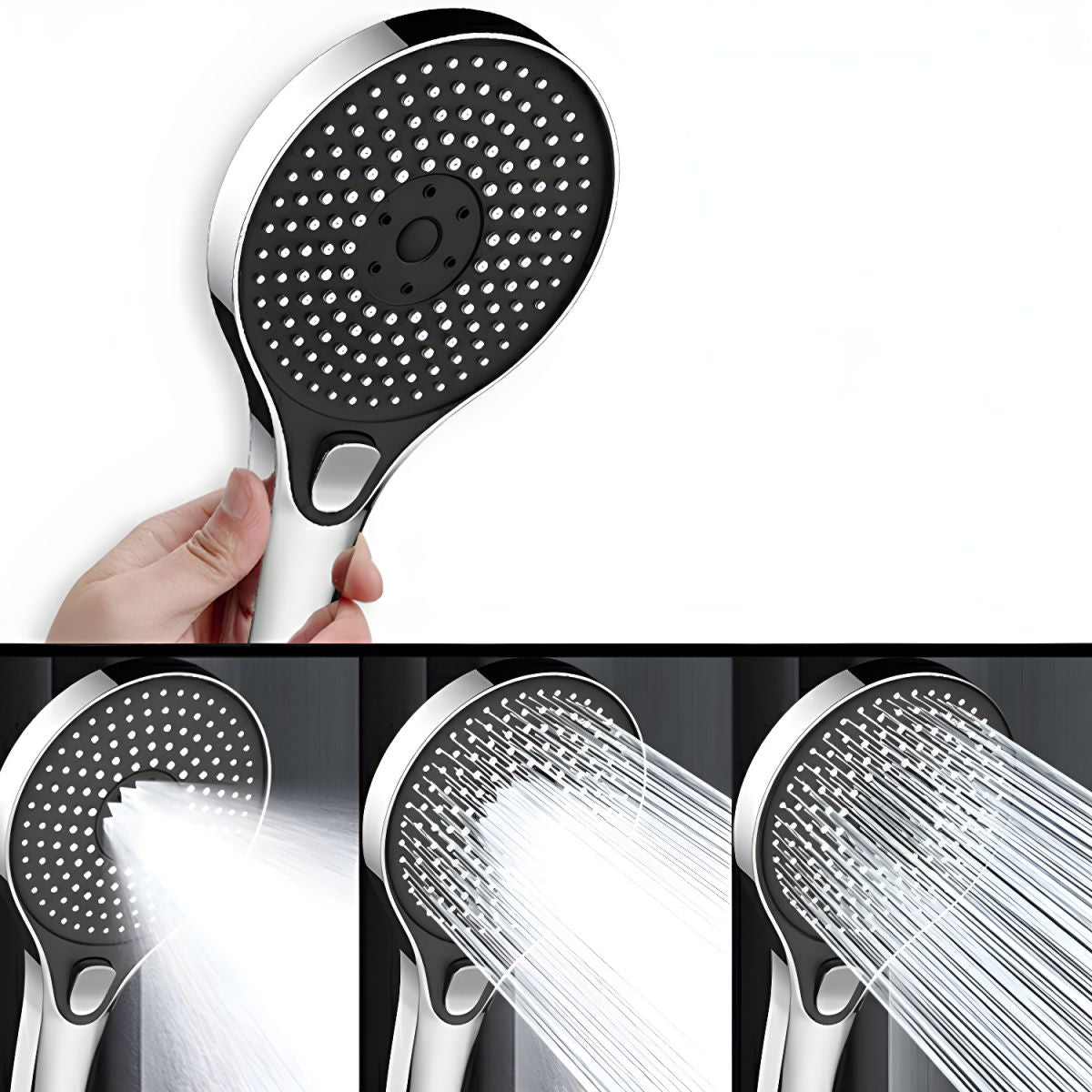 Pommeau de Douche Anti-Calcaire 3 jets ROBINETO