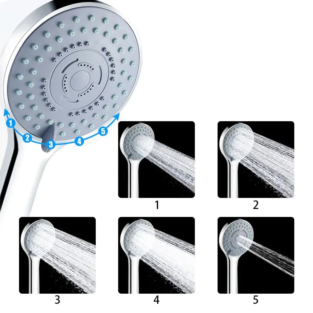 Pommeau de douche Haute pression Inox 5 Jets ROBINETO