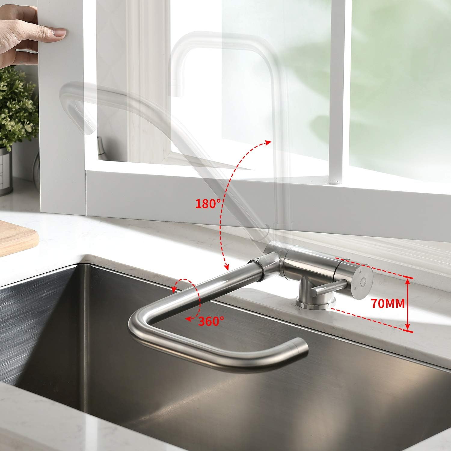 Robinet Cuisine Orientable à Rotation à 360°
