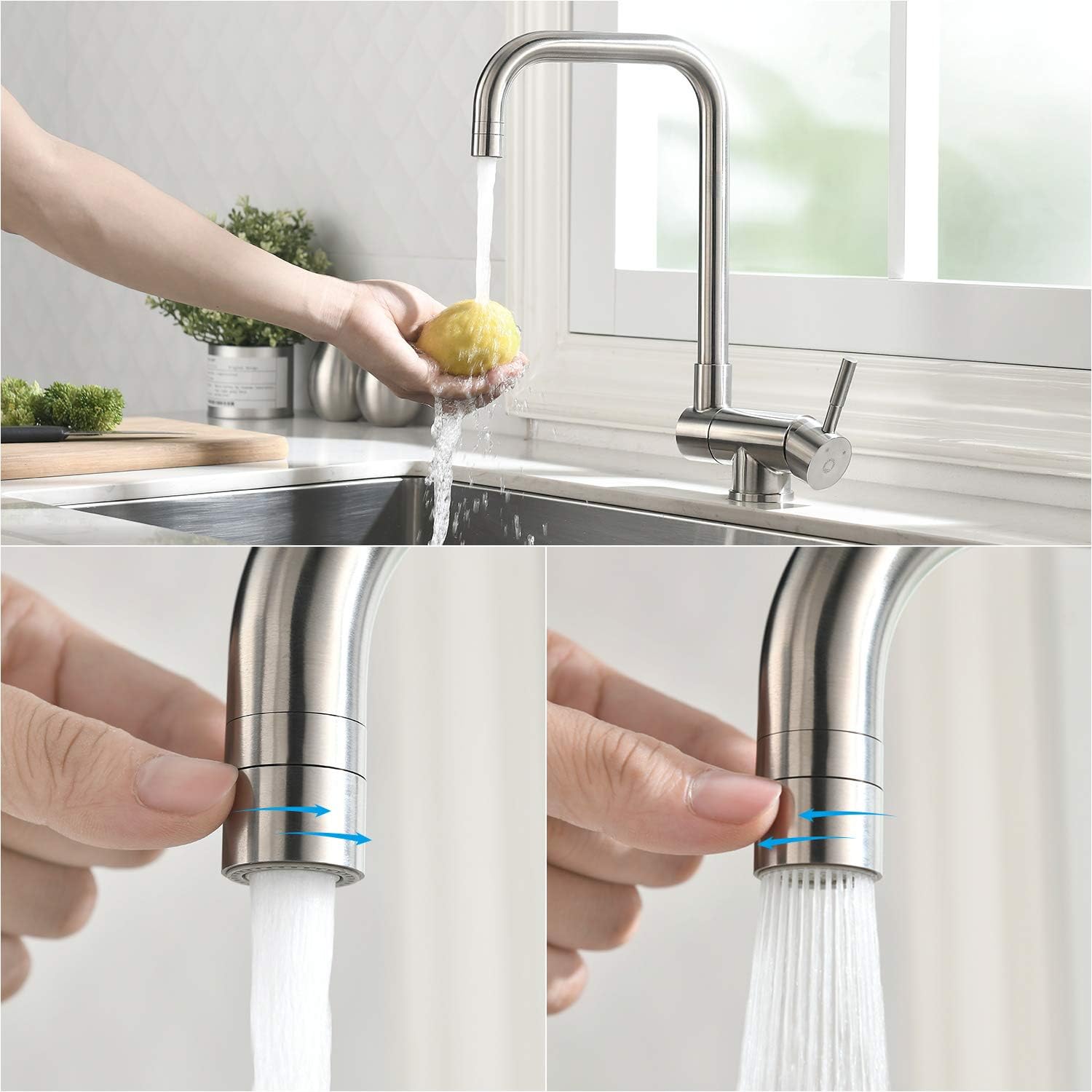 Robinet Cuisine Orientable à Rotation à 360°