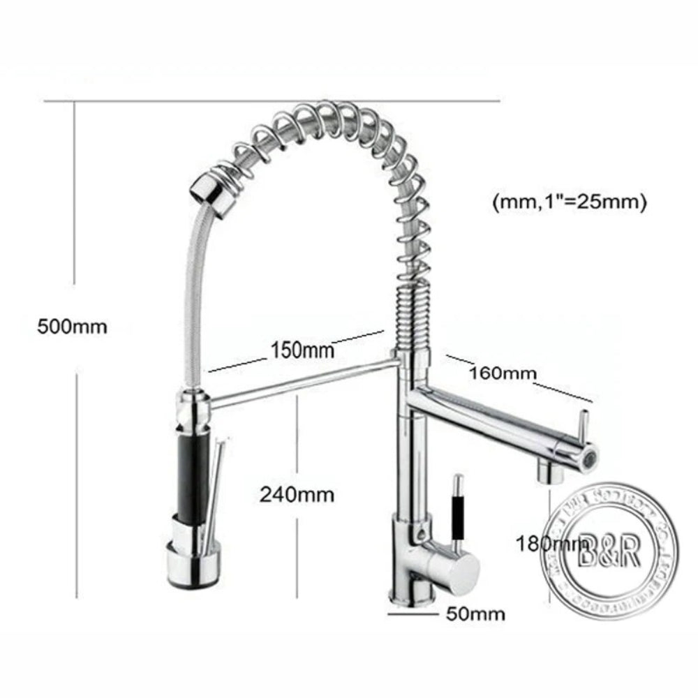 Robinet Cuisine Douchette Finition Chrome