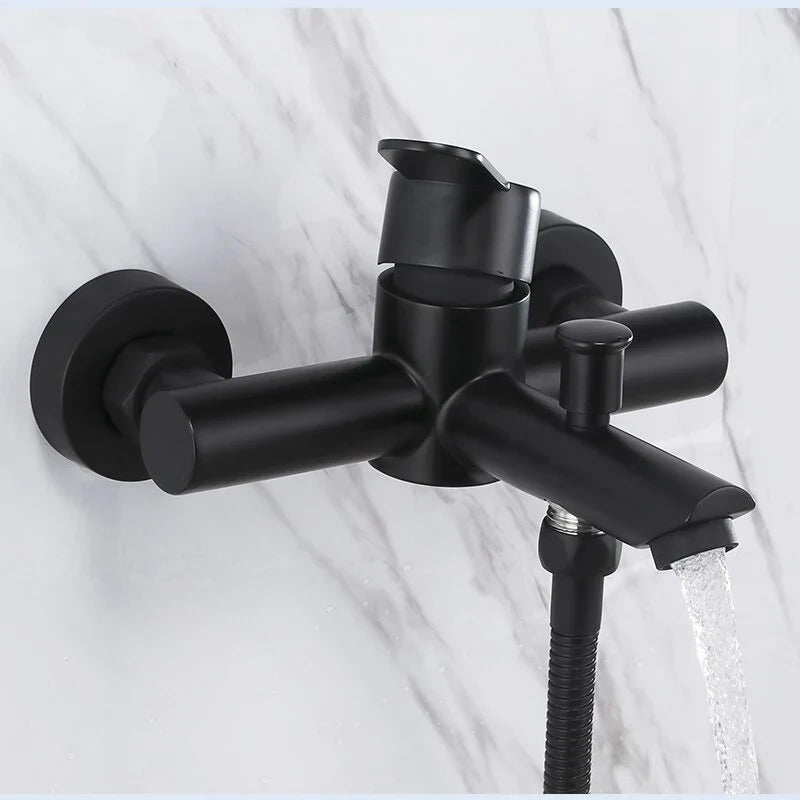 Robinet Mural Douche et Baignoire Noir