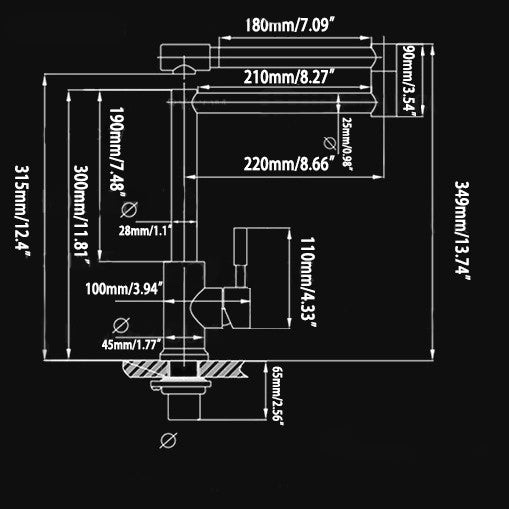 Robinet de Cuisine Orientable