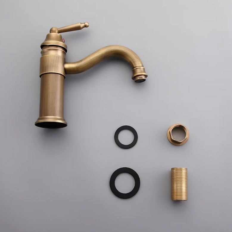 Robinet de lavabo finition en bronze - style antique ROBINETO
