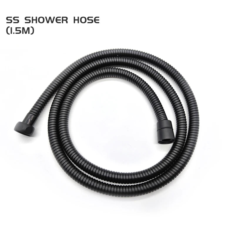 Pommeau De Douche Noir Rectangulaire