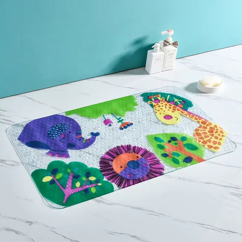Tapis de Bain Bébé Motifs Amusants Savane