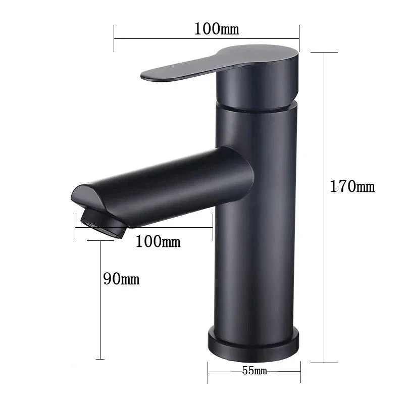 Mitigeur Salle de Bain Lavabo en Acier Inoxidable
