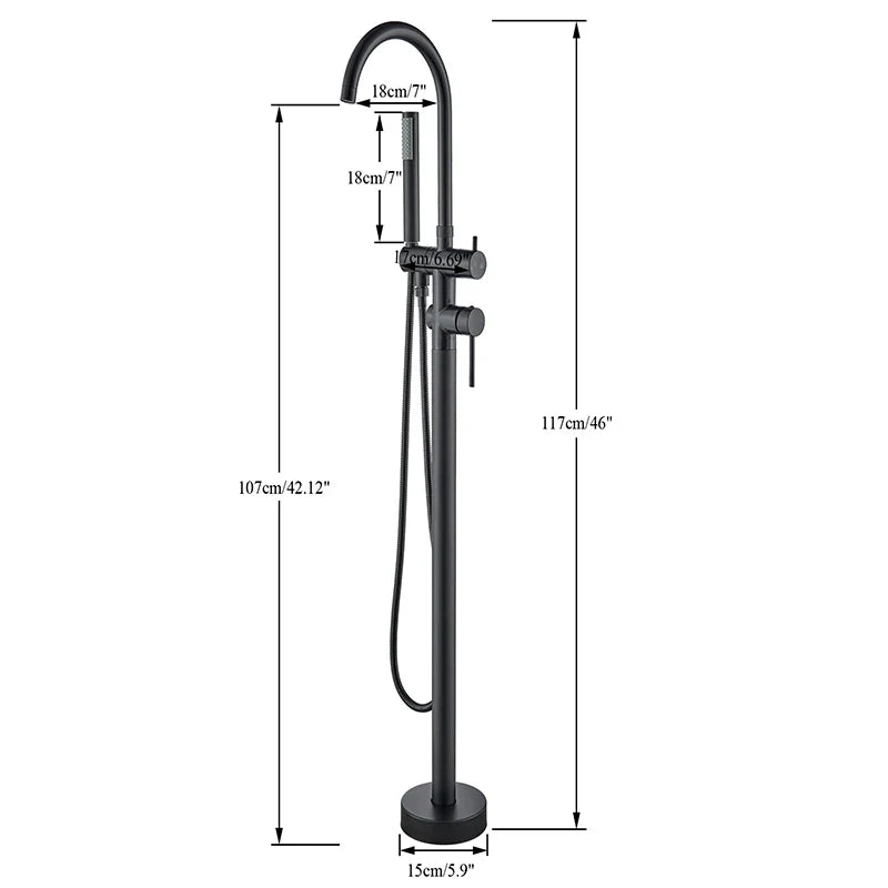Mitigeur Baignoire sur Pied Moderne