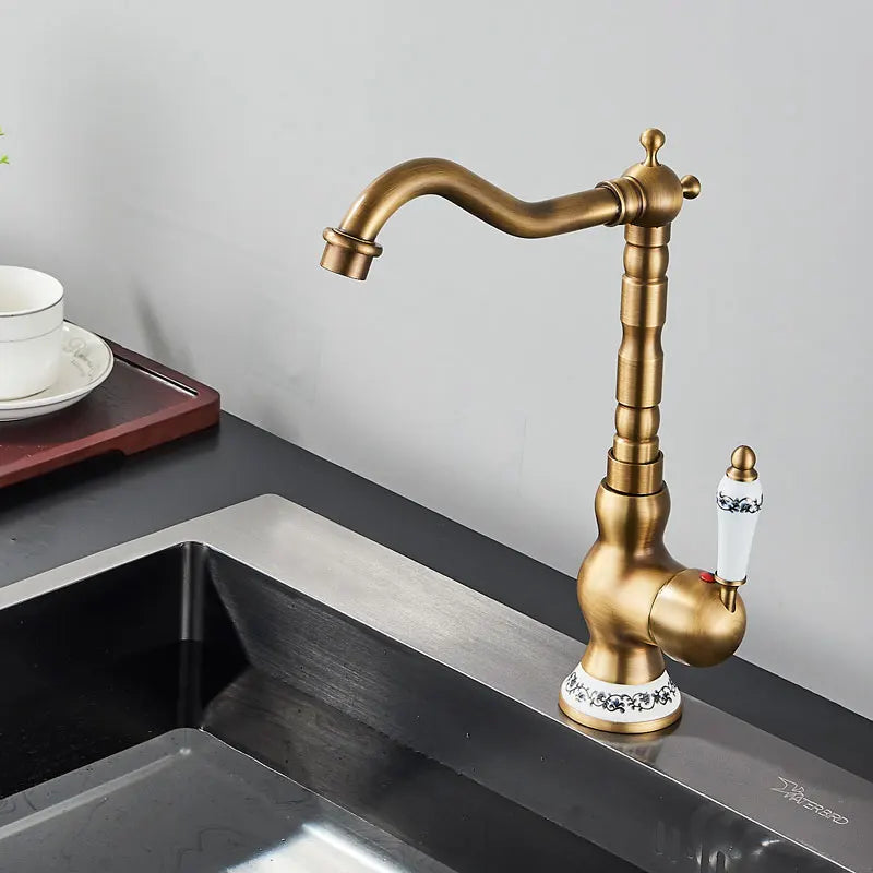 Robinet Antique Salle de Bain - Mitigeur Haut