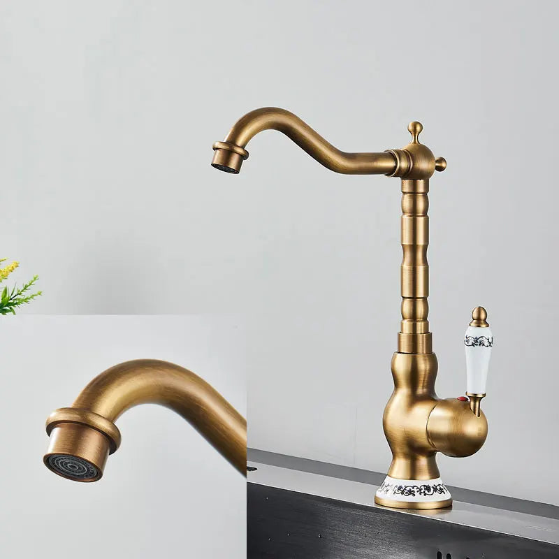 Robinet Antique Salle de Bain - Mitigeur Haut