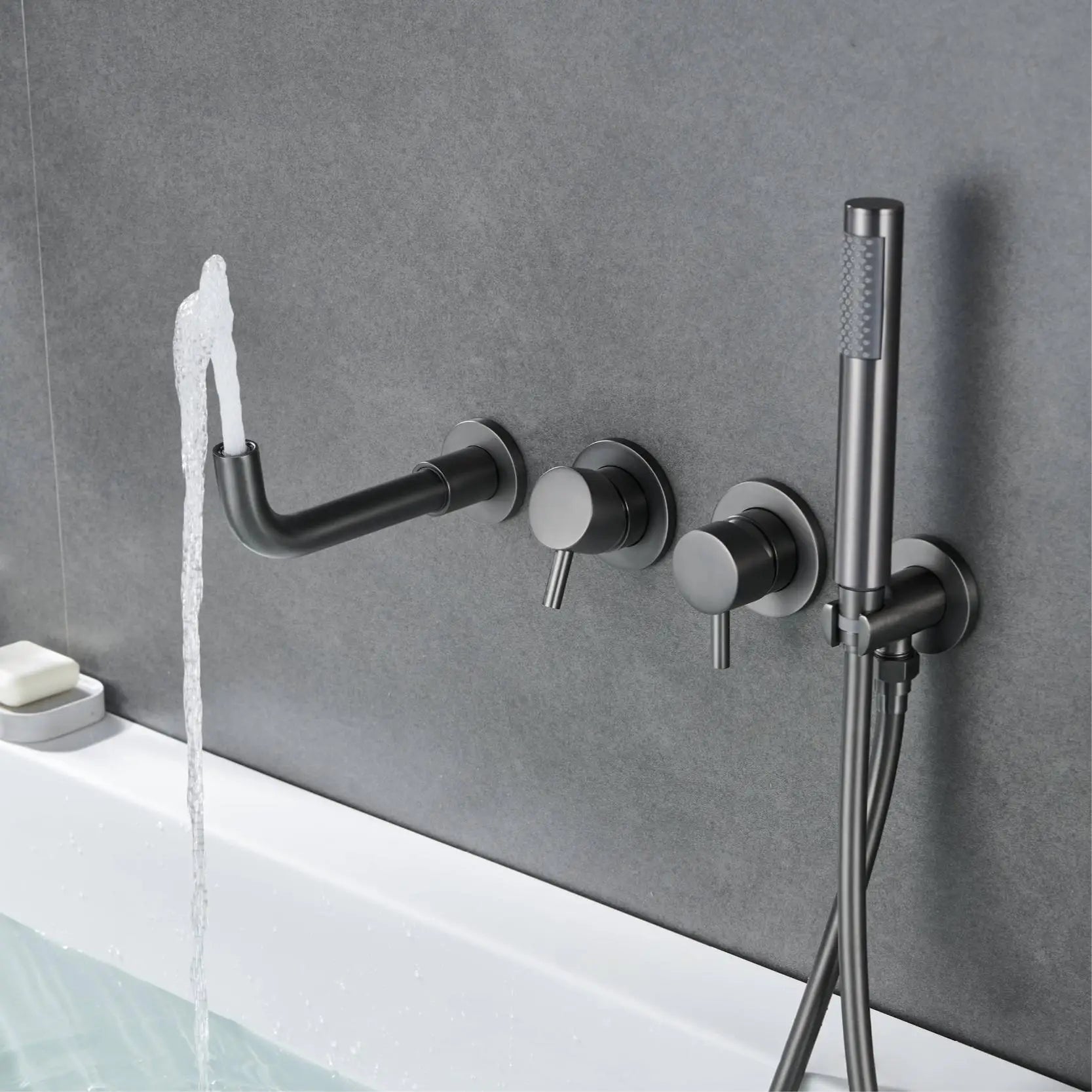 Robinet De Bain Mural Avec Douchette