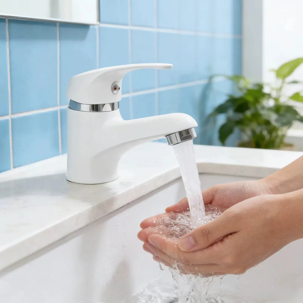 Robinet Blanc Lavabo Salle De Bain