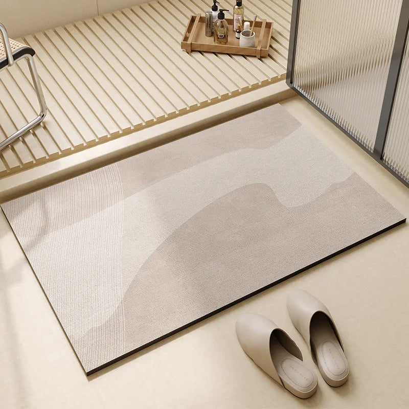 Tapis de Bain Beige Minimaliste