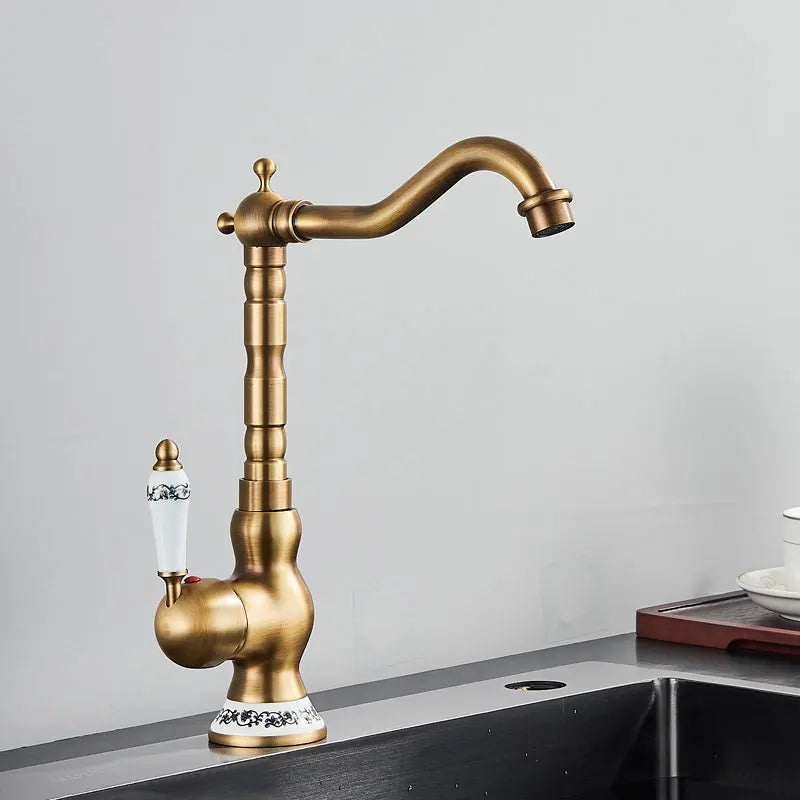 Robinet Antique Salle de Bain - Mitigeur Haut
