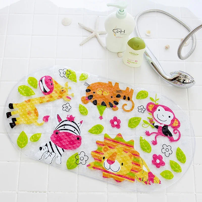 Tapis de Bain Bébé Motifs Amusants Savane