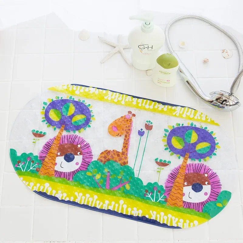 Tapis de Bain Bébé Motifs Amusants Savane