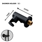 Pommeau De Douche Noir Rectangulaire