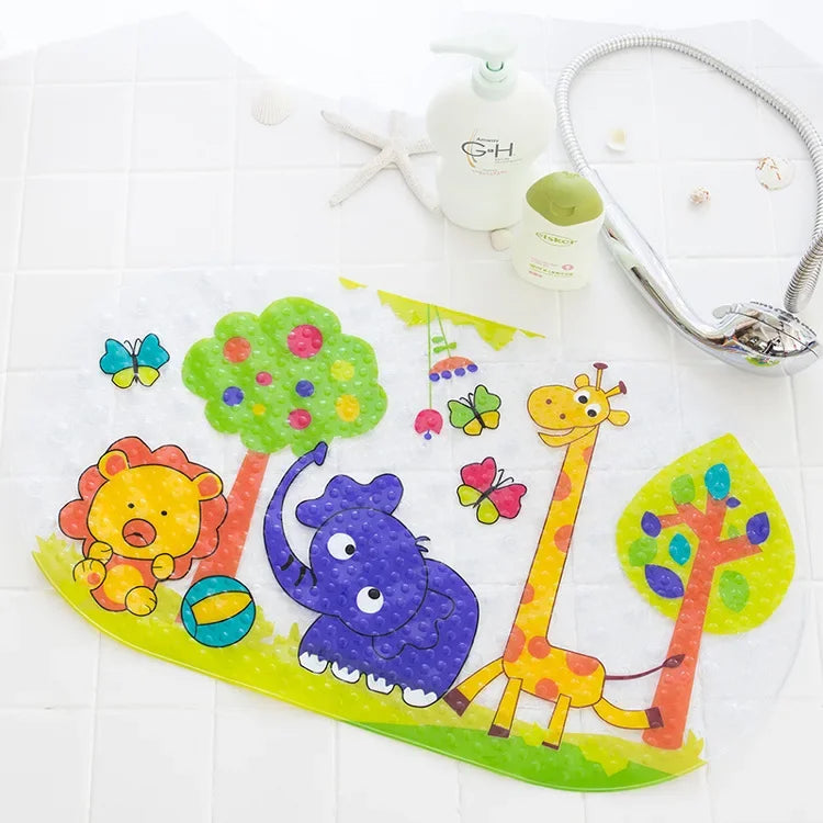 Tapis de Bain Bébé Motifs Amusants Savane